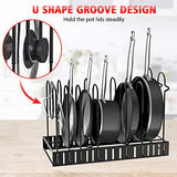 Pot Rack Organizers, G-TING 8 Tiers Pots and Pans Organizer, Adjustable Pot Lid Holders