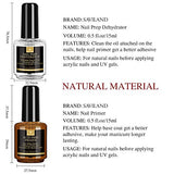 Saviland Nail Dehydrator and Primer, Long-lasting Nail Prep Dehydrate and Acid Free