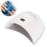 48W Nail Dryer Lamp, Cordless Rechargeable Led UV Light Manicure Art Tool with 30s 60s 90s Time Setting Function for Gels Polish(White)