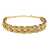 Winopey 3 Strands Synthetic Hair braided Headband Classic Chunky Plaited Elastic Stretch Hairpiece braid headband - Ladies Beauty Headwear (colour4)