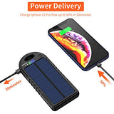 Solar Charger, 10000mAh Wireless Solar Power Bank, 18W Power Delivery USB C Charge