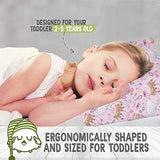 Toddler Pillow with Pillowcase - 13X18 Soft Organic Cotton Baby Pillows for Sleeping