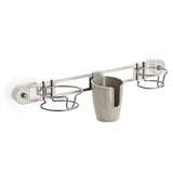 Franklin Brass 193285-FN IncrediGrip (No Drill) Hair Dryer and Curling Iron Haircare Holster, Satin Nickel