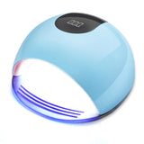 MORFORU 80W UV LED Nail Dryers Light Gel Polish Curing Lamps with 36 Light Beads 4 Time Setting Smart Sensor (Blue)