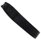 Easyouth Hair Extension Wefts Human Hair Bundles Weft Hair Extensions Natural Human Hair Jet Black Color Sew in Weft Hair Extensions 12Inch 70g Short Weft Bundles Hair Extensions
