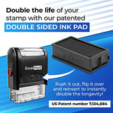 Custom Self-Inking Stamp - Up to 3 Lines - 11 Color Choices and 17 Font Choices