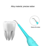 Pinkiou Electric Dental Calculus Remover with Smart Lights Stainless Steel Dental Clean Head IPX6 waterproof Teeth Stain Eraser Polisher for Household Dental Care