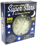 Ultra Glow in the Dark Stars; 200 Count w/ Bonus Moon