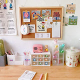 Cork Board Bulletin Board, 15.7"X 12" Cork Board, Oak Wood Finish Frame