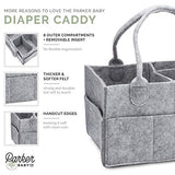 Parker Baby Diaper Caddy - Nursery Storage Bin and Car Organizer for Diapers