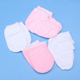 LEORX Paraffin Wax Gloves and Booties Set 4 Pairs Terry Cloth Mitts Booties Moisturizing Spa Accessories for Hand Foot Care (Pink and White)