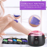 Nivlan Waxing Kit for Women 5 Hard Wax Beans and 30 Wax Applicator Sticks, Painless