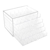 120 Grids Transparent Nail Art Storage Box, 5-layer Drawer, Water and Dust Resistant, Elegant Appearance, Large Capacity, Beads, Nail Art Supplies Sequence Organize