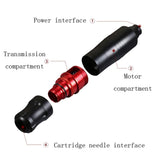 Romlon Tattoo Pen Kit - Complete Tattoo Machine Kit Rotary Tattoo Machine Pen Mini Power Supply 20Pcs Cartridge Needles Skin Practice Foot Pedal Tattoo Accessories for Beginers Tattoo Artists