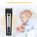 Professional Hair Clippers, MANLI Cordless Hair Trimmer for Men Kids, Hair and Beard Trimmer sets with LCD Display, Titanium Ceramic Blade, 3-Speed fine-tuning, USB Charging Cable