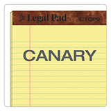 TOPS The Legal Pad Writing Pads, 5" x 8", Jr. Legal Rule, Canary Paper, 50 Sheets