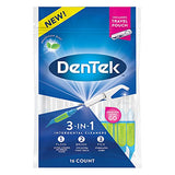 Dentek 3-in-1 Interdental Cleaners, Mouthwash Blast, 16 Count Each, Pack of 5