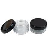 Beauticom 5G/5ML Round Clear Jars with Black Lids for Acrylic Powder, Rhinestones, Charms and Other Nail Accessories - BPA Free (Quantity: 500pcs)