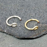 Faux Gold and Silver Clip-On Tiny Nose Rings - No Piercing Needed - Set of Two