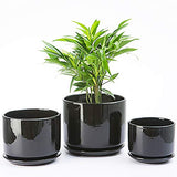 Plant Pots, Flower Pots Planters with Connected Saucer, Round Modern Decorative