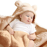 XMWEALTHY Cute Newborn Baby Boys Girls Blankets Plush Swaddle Blankets Brown