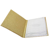 16 Pair False Eyelash Storage Book, Makeup Display Container Holder, False Eyelash Storage Case,Glitter Paper Eyelash Box (gold)