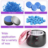 Nivlan Waxing Kit for Women 5 Hard Wax Beans and 30 Wax Applicator Sticks, Painless