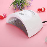 48W Nail Dryer Lamp, Cordless Rechargeable Led UV Light Manicure Art Tool with 30s 60s 90s Time Setting Function for Gels Polish(White)