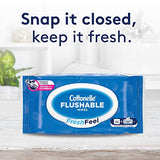 Cottonelle FreshFeel Flushable Wet Wipes for Adults, 8 Flip-Top Packs, 42 Wipes