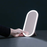 Hankyky Travel Makeup Case Portable Cosmetic Organizer Storage Box with LED Lighted Mirror Cover Cosmetic Travel Carrying Cases