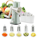 Rotary Graters 5 in 1 Cheese Grater-VEKAYA Kitchen Mandoline Slicer Easy Clean