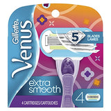 Gillette Venus Extra Smooth Purple Women's Razor Blade Refills - 4 Refills