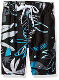 Kanu Surf Boys' Toddler Echo Quick Dry UPF 50+ Beach Swim Trunks, Baja Black, 2T