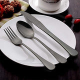 Black Silverware Set, LIANYU 20 Piece Stainless Steel Flatware Cutlery Set for 4