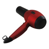 Ovente Lightweight Hair Dryer 1875 Watt 2 Speed and 3 Heat Setting Ionic Tourmaline Technology Extra Long Cord 1 Wide Concentrator Nozzle 1 Diffuser Professional Travel Woman Men Black Red X3400BR