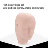 Mannequin Head, Silicone Half Head Mannequin Makeup Practice Head for Tattoo Eyelash Grafting Painting Practice Skin Doll Face Head