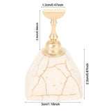 Magnetic Nail Tip with Nail Art Practice Stand Base - Alloy Magnets Holder/Marble Base for Nail Art Display 5+1Pcs (Beige)