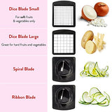 Fullstar Vegetable Chopper - Spiralizer Vegetable Slicer - Onion Chopper with Container