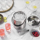 Double-Wall Stainless Steel Insulated Ice Bucket With Lid and Ice Tong [3 Liter]