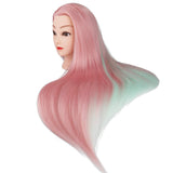 Mannequin Head with Hair, Funfulland 29" Training Head Hair Styling Manikin Cosmetology Doll Head Synthetic Fiber Hair for Practice Cutting Hairdressing Training Braiding with Clamp and Tools