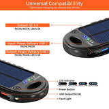 Solar Charger, 10000mAh Wireless Solar Power Bank, 18W Power Delivery USB C Charge