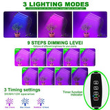 EZORKAS 9 Dimmable Levels Grow Light with 3 Modes Timing Function for Indoor Plant