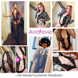 Avidlove Womens One Piece Lingerie Halter Lace Teddy Bodysuit Mini