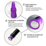 Premium Reusable Wine Bottle Stoppers, 4 PACK Colorful Silicone + Stainless Steel