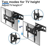 Full Motion TV Wall Mount with Height Setting, JUSTSTONE TV Bracket Fits Most 27-65 Inch