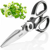 Kitchen Shears by Gidli - Lifetime Replacement Warranty- Includes Seafood Scissors