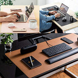 Leather Desk Pad Protector,Mouse Pad,Office Desk Mat,Non-Slip PU Leather Desk