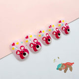 Lurrose 120Pcs Children False Nails Tips Cartoon Nails Press on Fake Nails Pre-glue Full Cover Nails Lovely DIY False Nails for Kids Girls (random pattern)