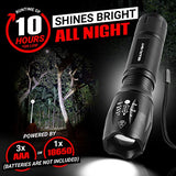 GearLight LED Tactical Flashlight S1000 [2 Pack] - High Lumen, Zoomable, 5 Modes