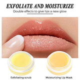 Lip Sleeping Mask, Lip Scrub Mask with Double Effect, Repair Lip Mask for Dry,